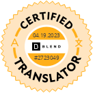 Blend Certified Translator badge