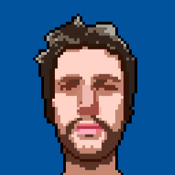 pixelated face portrait of renato carvalho (aka renatronic)